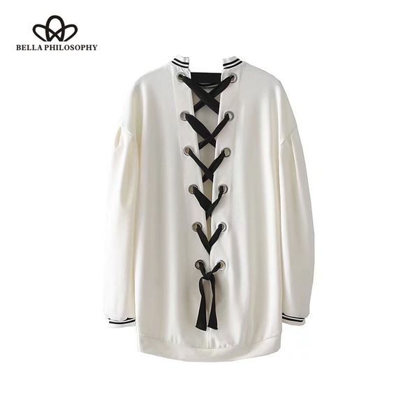 bella philosophy 2018 spring women long sleeve casual shirt o neck solid female lace up blouse fashion gas hole ladies blusas, White
bella philosophy 2018 spring women long sleeve casual shirt o neck solid female lace up blouse fashion gas hole ladies blusas, White