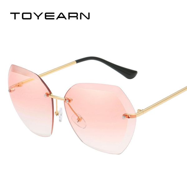 toyearn fashion brand designer ladies oval rimless sunglasses women vintage cutting lens gradient sun glasses for female uv400, White;black
toyearn fashion brand designer ladies oval rimless sunglasses women vintage cutting lens gradient sun glasses for female uv400, White;black