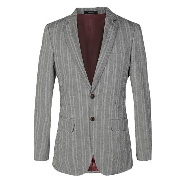 men's suits & blazers 2021 striped linen mens slim fit for men korean fashion formal business grey male suit jacket wedding plus size 5, White;black
men's suits & blazers 2021 striped linen mens slim fit for men korean fashion formal business grey male suit jacket wedding plus size 5, White;black