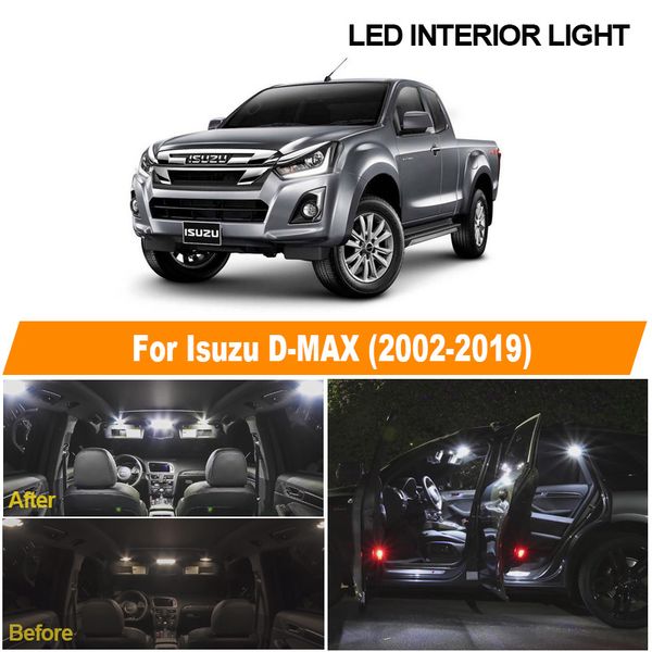 7pcs white canbus error led interior dome map license plate light kit for 2002-2019 isuzu d-max d max dmax i ii
7pcs white canbus error led interior dome map license plate light kit for 2002-2019 isuzu d-max d max dmax i ii