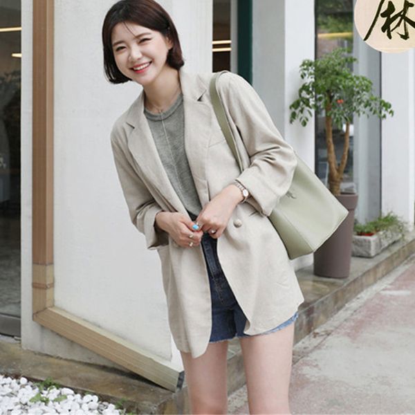 casual cotton and linen women's jacket one button pockets blazer women work solid thin female jacket work blazer feminino 2019, White;black
casual cotton and linen women's jacket one button pockets blazer women work solid thin female jacket work blazer feminino 2019, White;black