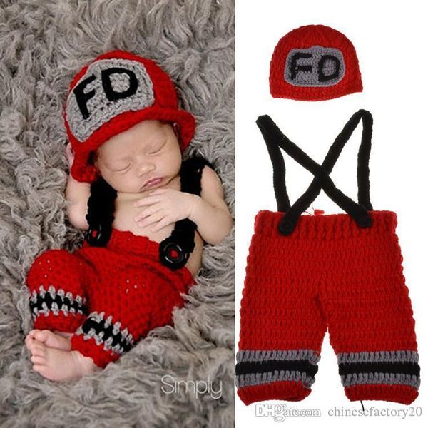 newborn baby knit pgraphy props crochet firemen suspender pants hats p props truckmen overall pgraphy costumes, White
newborn baby knit pgraphy props crochet firemen suspender pants hats p props truckmen overall pgraphy costumes, White