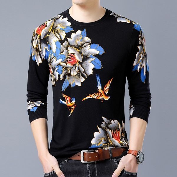 new fashion flowers bird printed sweater mens chompas hombre 2019 spring pullover erkek kazak pull homme slim fit sweater mens, White;black
new fashion flowers bird printed sweater mens chompas hombre 2019 spring pullover erkek kazak pull homme slim fit sweater mens, White;black