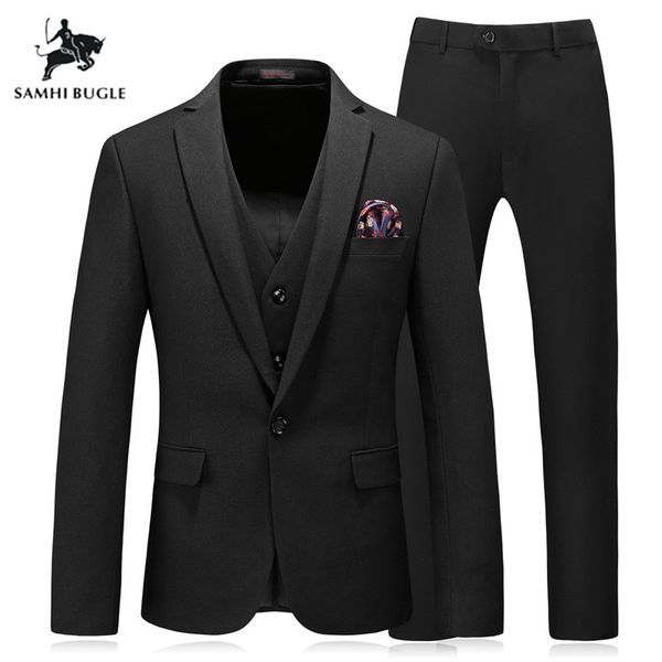 luxury brands suits men 2019 romantic wedding suits for men black 3-piece set fashion brooch detachable mens with pants, White;black
luxury brands suits men 2019 romantic wedding suits for men black 3-piece set fashion brooch detachable mens with pants, White;black