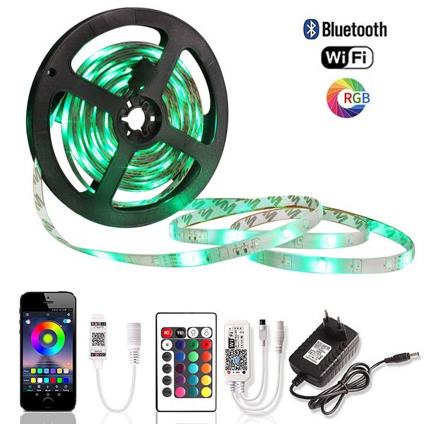 5m rgb led strip wifi smd 2835 водонепроницаемый гибкая лента светодиодные ленты огни dc 12v 60 светодиодов/м автомобиль + bluetooth контрол 
5m rgb led strip wifi smd 2835 водонепроницаемый гибкая лента светодиодные ленты огни dc 12v 60 светодиодов/м автомобиль + bluetooth контрол