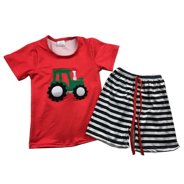 boy summer embroidery summer clothing set tractor farm shorts kids boy clothing set, White
boy summer embroidery summer clothing set tractor farm shorts kids boy clothing set, White