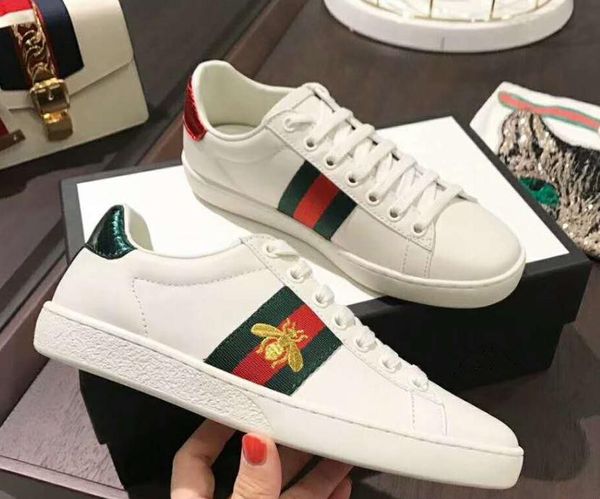 High Quality Genuine Leather Sneakers Fashion Designers Luxurious G Embroidery Small Bee White Casual Flat Shoes Design Men Women Loafers
High Quality Genuine Leather Sneakers Fashion Designers Luxurious G Embroidery Small Bee White Casual Flat Shoes Design Men Women Loafers