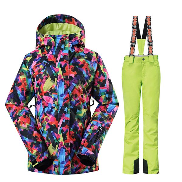 2018 women ski suit snowboard suit windproof waterproof outdoor sport wear skiing super warm jacket pant female set winter 
2018 women ski suit snowboard suit windproof waterproof outdoor sport wear skiing super warm jacket pant female set winter