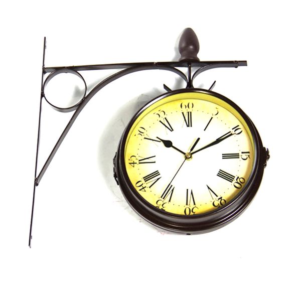 1pcs new european style vintage clock innovative fashionable double sided wall clock wrought iron home decoration
1pcs new european style vintage clock innovative fashionable double sided wall clock wrought iron home decoration