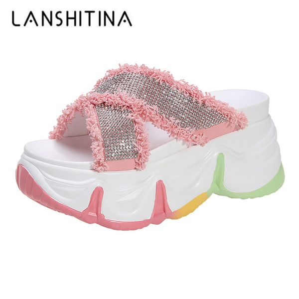 2020 summer thick bottom platform slippers women 8cm heels outside flip-flops breathable sandals colorful women bling sneaker, Black
2020 summer thick bottom platform slippers women 8cm heels outside flip-flops breathable sandals colorful women bling sneaker, Black