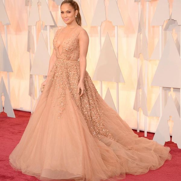 a line oscar jennifer lopez red carpet prom dresses sheer beaded tulle evening dresses champagne v neck gowns dh1000, Black
a line oscar jennifer lopez red carpet prom dresses sheer beaded tulle evening dresses champagne v neck gowns dh1000, Black