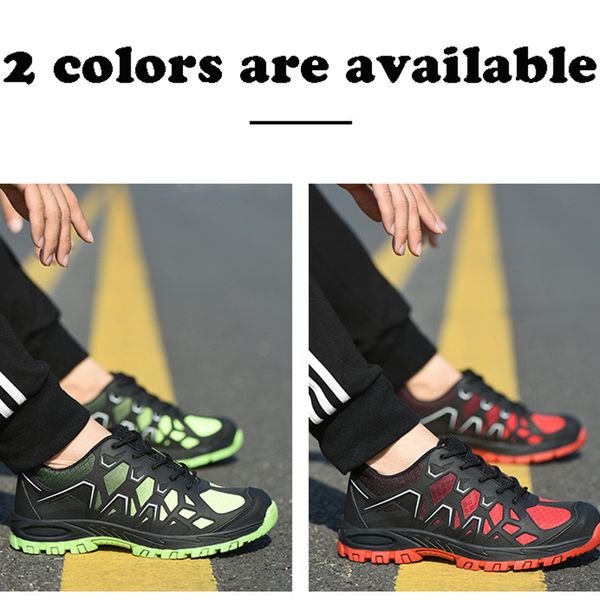 men steel toe cap safety work shoes lightweight breathable reflective casual sneaker prevent piercing protective boots, Black
men steel toe cap safety work shoes lightweight breathable reflective casual sneaker prevent piercing protective boots, Black
