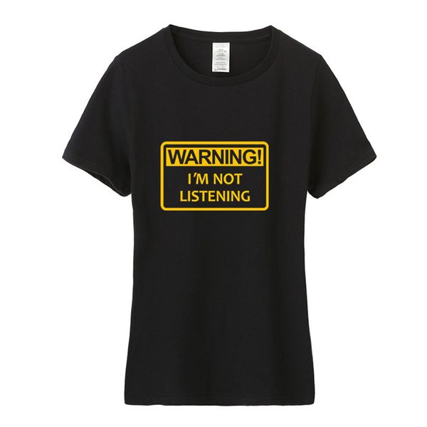 new for warning i'm not listening t shirt women short sleeve o-neck cotton for danger fun humour t-shirt girls tee
new for warning i'm not listening t shirt women short sleeve o-neck cotton for danger fun humour t-shirt girls tee