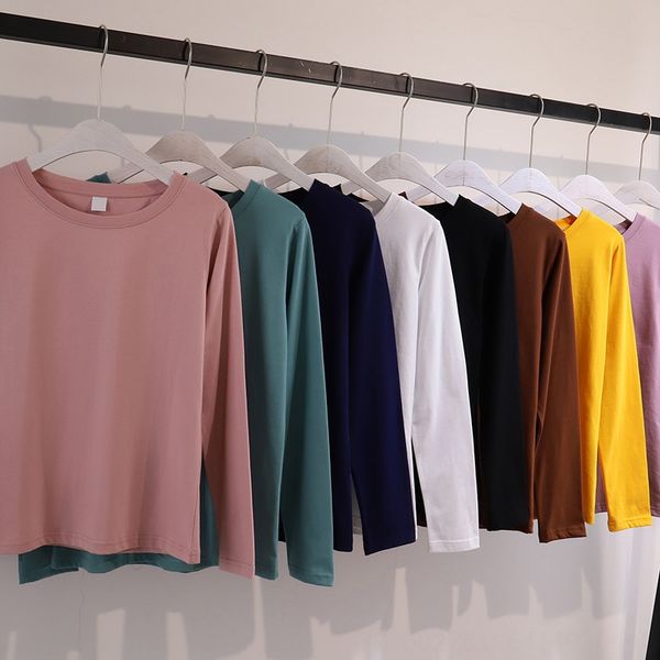 cotton long-sleeved t- women's pure cotton 2020 summer tix white t-shirt women's solid color base shirt 6049
cotton long-sleeved t- women's pure cotton 2020 summer tix white t-shirt women's solid color base shirt 6049