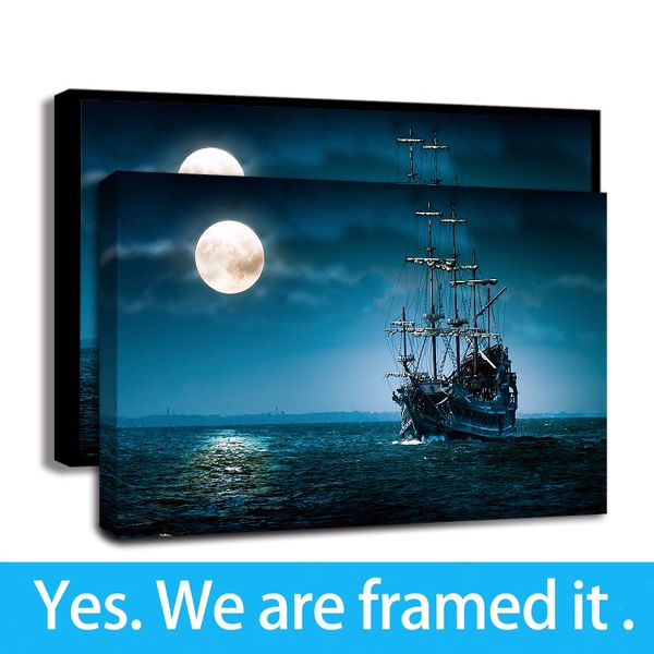 moonlight ocean ship wall art picture home decor framed canvas art print painting for men boys girls - ready to hang - frame
moonlight ocean ship wall art picture home decor framed canvas art print painting for men boys girls - ready to hang - frame