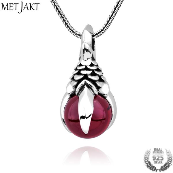 metjakt mens punk dragon claw garnet pendant necklace solid 925 sterling silver and snake chain handmade jewelry
metjakt mens punk dragon claw garnet pendant necklace solid 925 sterling silver and snake chain handmade jewelry