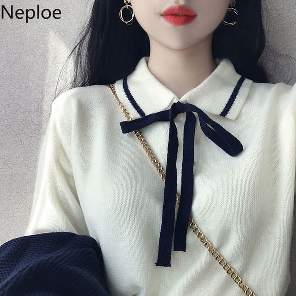 neploe 2019 women's kawaii sweaters vintage loose knit sweater female korean cute loose harajuku pullovers winter clothing 90170, White;black
neploe 2019 women's kawaii sweaters vintage loose knit sweater female korean cute loose harajuku pullovers winter clothing 90170, White;black