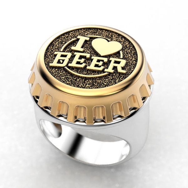 new personality creative beer cover punk men ring carving i love beer fashion cool ring for men hip hop anniversary gift jewelry, Golden;silver
new personality creative beer cover punk men ring carving i love beer fashion cool ring for men hip hop anniversary gift jewelry, Golden;silver