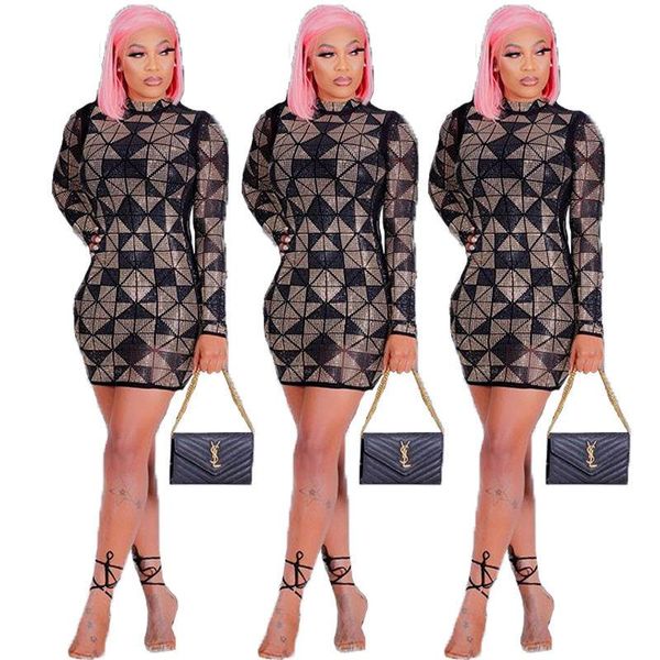 elastic printed womens designer dresses long sleeve stand collar female bodycon dresses womens clothing new arrival, Black;gray
elastic printed womens designer dresses long sleeve stand collar female bodycon dresses womens clothing new arrival, Black;gray
