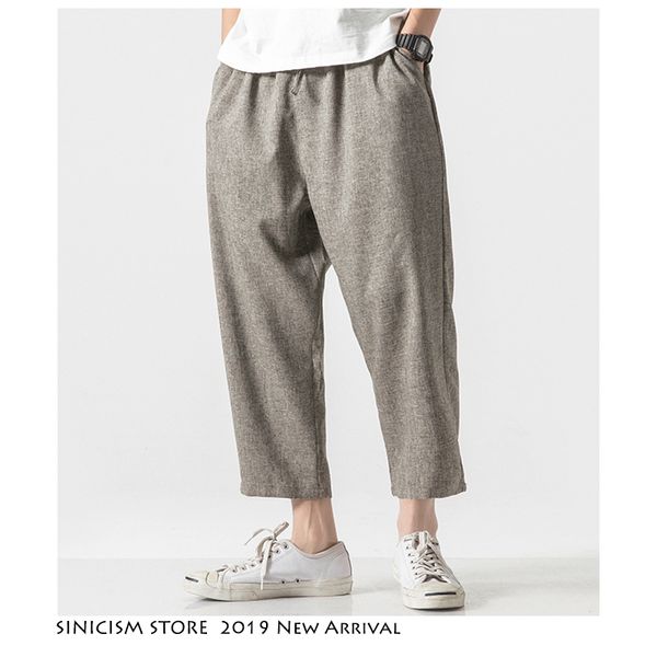 sinicism магазин мужчины увеличенные wide leg брюки 2020 mens straight вскользь щиколоток штаны китайский стиль лето мужской гарем, Black
sinicism магазин мужчины увеличенные wide leg брюки 2020 mens straight вскользь щиколоток штаны китайский стиль лето мужской гарем, Black