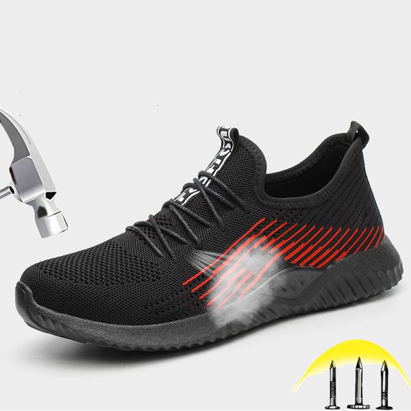 steel toe shoes men safety work casual sneakers outdoor lightweight breathable non slip puncture proof composite toe shoes 36-48, Black
steel toe shoes men safety work casual sneakers outdoor lightweight breathable non slip puncture proof composite toe shoes 36-48, Black
