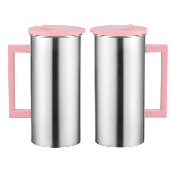 2 pcs stainless 1.8l / 61 ounces/ 0.5 gallon water pitcher juice ice tea jug cafe serving, great for kitchen restaurant, pink
2 pcs stainless 1.8l / 61 ounces/ 0.5 gallon water pitcher juice ice tea jug cafe serving, great for kitchen restaurant, pink