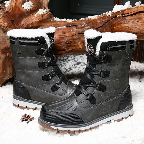 winter snow boots men boots plush waterproof slip thick resistant winter shoes warmest shoes mens leather, Black
winter snow boots men boots plush waterproof slip thick resistant winter shoes warmest shoes mens leather, Black