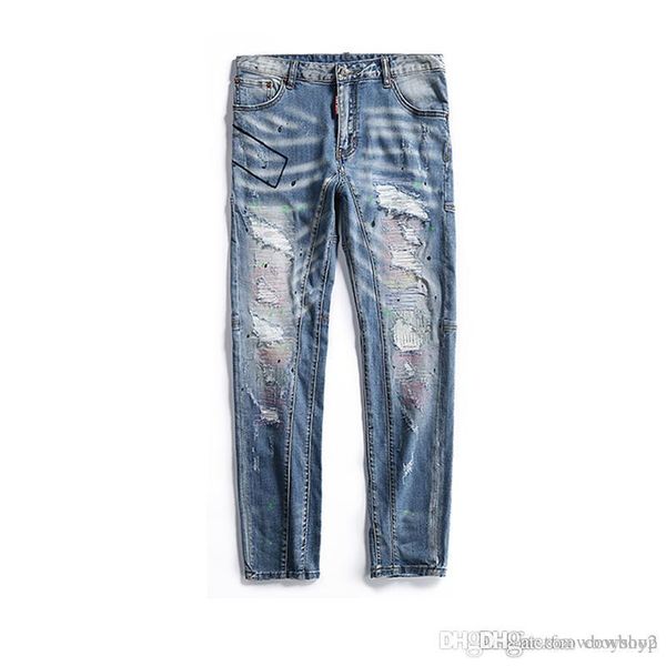 2020 new men's luxury designer jeans blue pants with holes fashion italian brand motorcycle rock revival fasshion
2020 new men's luxury designer jeans blue pants with holes fashion italian brand motorcycle rock revival fasshion