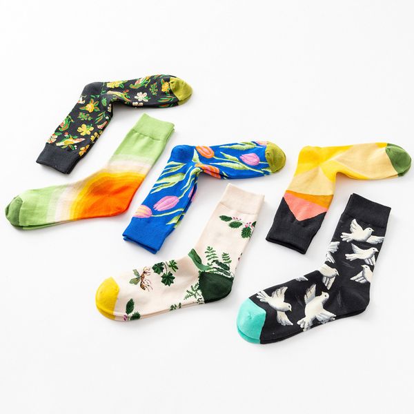 cotton men crew happy funny socks pigeon birds and flowers sunset glow pattern hip hop art socks short casual harajuku novelty, Black
cotton men crew happy funny socks pigeon birds and flowers sunset glow pattern hip hop art socks short casual harajuku novelty, Black