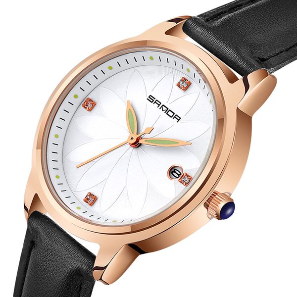 sanda women casual watch quartz watches calendar luminous waterproof leather strap p219, Slivery;brown
sanda women casual watch quartz watches calendar luminous waterproof leather strap p219, Slivery;brown