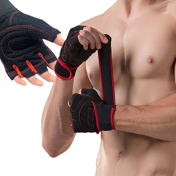 sports fitness gloves half finger breathable gym weightlifting gloves dumbbell crossfit workout power weight lifting equipment, Black
sports fitness gloves half finger breathable gym weightlifting gloves dumbbell crossfit workout power weight lifting equipment, Black