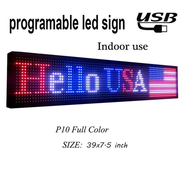 led scrolling signs full color 40" x 8" with high resolution p10 and new smd message display indoor use usb programmable led sign
led scrolling signs full color 40" x 8" with high resolution p10 and new smd message display indoor use usb programmable led sign