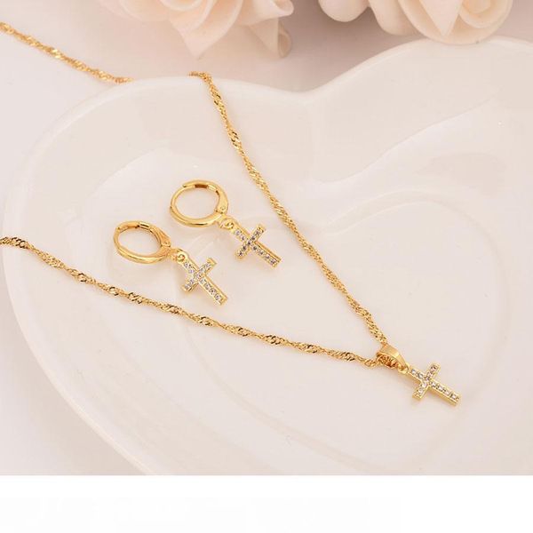 22 k 23 k 24 k thai baht solid gold gp crystal cross white cz fine pendant necklace new jewelry sets women chain girls, Silver
22 k 23 k 24 k thai baht solid gold gp crystal cross white cz fine pendant necklace new jewelry sets women chain girls, Silver