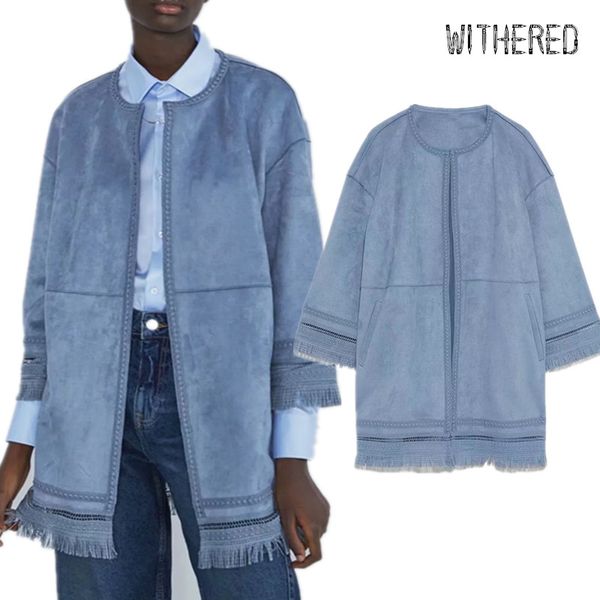withered 2019 autumn suede trench coat england vintage tassels patchwork lace stitching long coat cardigans women plus size top, Tan;black
withered 2019 autumn suede trench coat england vintage tassels patchwork lace stitching long coat cardigans women plus size top, Tan;black