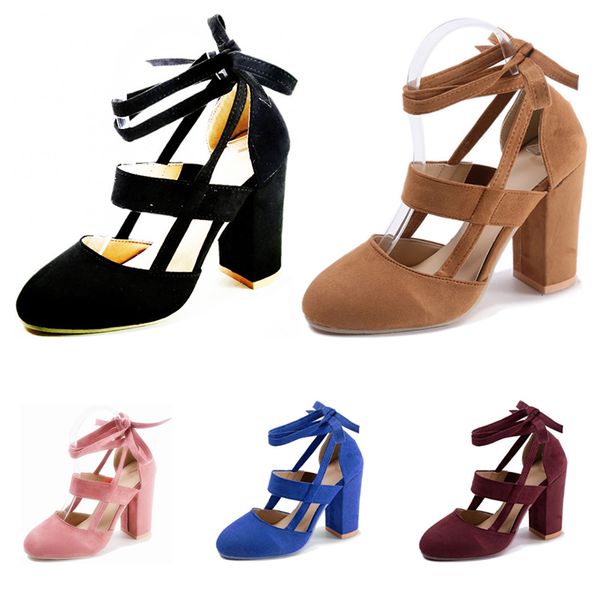2019 new whole slae fashion women high heel suede black pink red blue brown ankle strap thick heel casual sandals size 35-43
2019 new whole slae fashion women high heel suede black pink red blue brown ankle strap thick heel casual sandals size 35-43