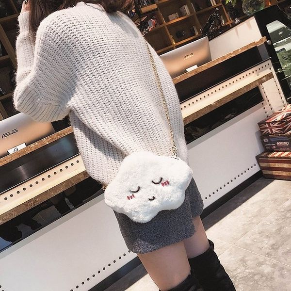 2020 new ladies plush bag korean version cute cute cloud casual cartoon fashion messenger bag ladies
2020 new ladies plush bag korean version cute cute cloud casual cartoon fashion messenger bag ladies