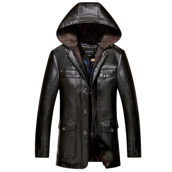 new winter men's business casual sheep leather fleece thickening warm hooded jacket men's jacket, Black
new winter men's business casual sheep leather fleece thickening warm hooded jacket men's jacket, Black