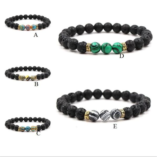 5 colors malachite natural black lava stone beads elastic bracelet essential oil diffuser bracelet volcanic rock beaded hand strings, Golden;silver
5 colors malachite natural black lava stone beads elastic bracelet essential oil diffuser bracelet volcanic rock beaded hand strings, Golden;silver