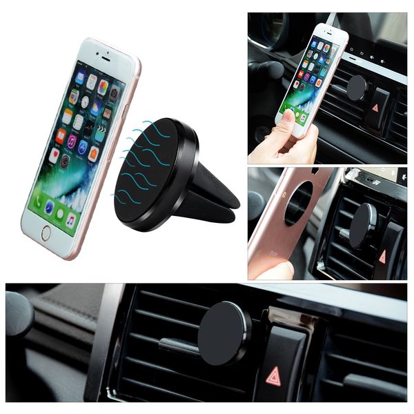 Image of Magnetic Air Vent Car Mount Phone Holder For Universal Phones Magnet Car Phone Stand Universal Mini Car Phone Holder For GPS High Quality