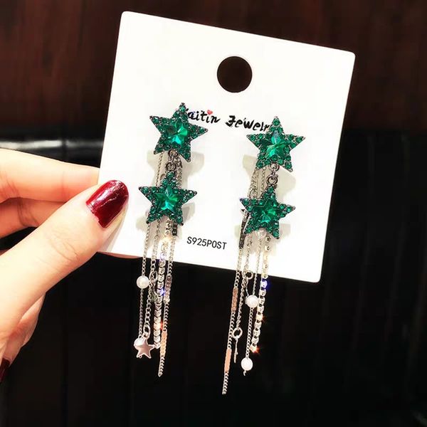 tassel earrings five-pointed star alloy earrings creative temperament lady long stars female lady statement, Golden;silver
tassel earrings five-pointed star alloy earrings creative temperament lady long stars female lady statement, Golden;silver