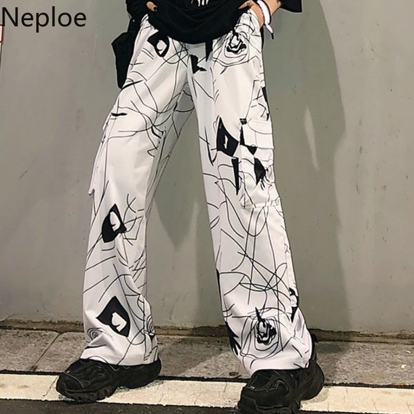 neploe 2019 fashion cargo pants women abstract print trousers loose joggers sweatpants gothic pocket harajuku pantlon streetwear, Black;white
neploe 2019 fashion cargo pants women abstract print trousers loose joggers sweatpants gothic pocket harajuku pantlon streetwear, Black;white