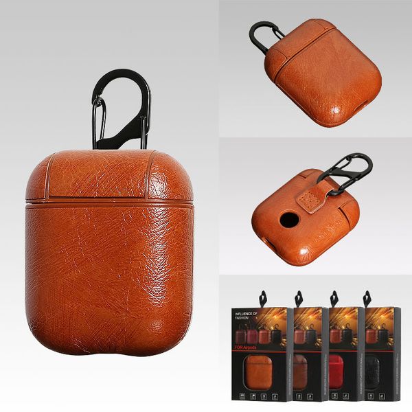 colorful luxury protective storage bag vintage matte genuine leather hook case for airpods with retail package
colorful luxury protective storage bag vintage matte genuine leather hook case for airpods with retail package