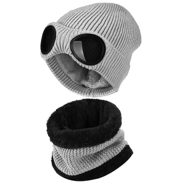 thickened winter plus velvet knitted hat scraft set warm beanies skullies ski cap with removable glasses outdoor cycling windproof hat
thickened winter plus velvet knitted hat scraft set warm beanies skullies ski cap with removable glasses outdoor cycling windproof hat