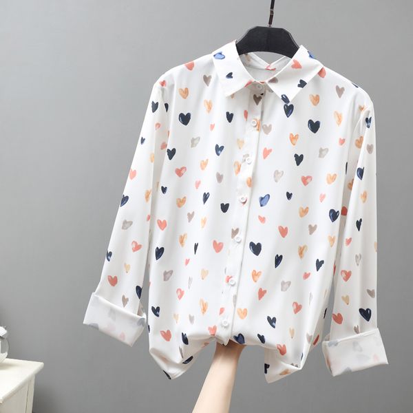 long sleeve chiffon shirts printing heart cute sweet lady blouse 2019 new loose elegant office lady white shirts outwear
long sleeve chiffon shirts printing heart cute sweet lady blouse 2019 new loose elegant office lady white shirts outwear