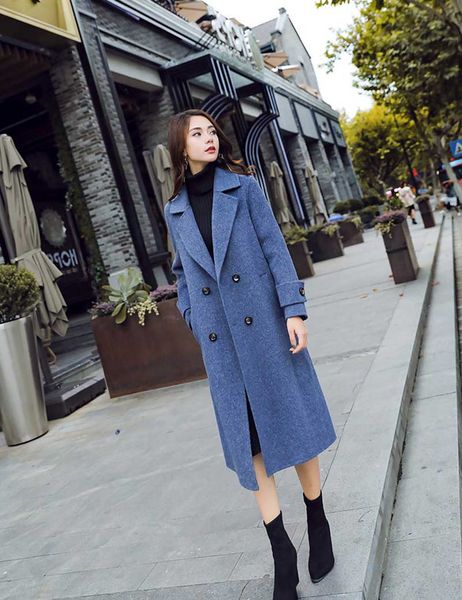 2019 осенью и зимой шерстяной средней длины корейской версии пальто женщин прилива дымке голубой повелительницы шерстяное пальто утолщенной, Black
2019 осенью и зимой шерстяной средней длины корейской версии пальто женщин прилива дымке голубой повелительницы шерстяное пальто утолщенной, Black