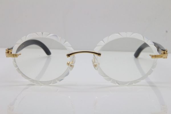 wholesale-white inside black buffalo horn rimless carved trimming lens t8200761 vintage eyeglasses new glasses, Silver
wholesale-white inside black buffalo horn rimless carved trimming lens t8200761 vintage eyeglasses new glasses, Silver