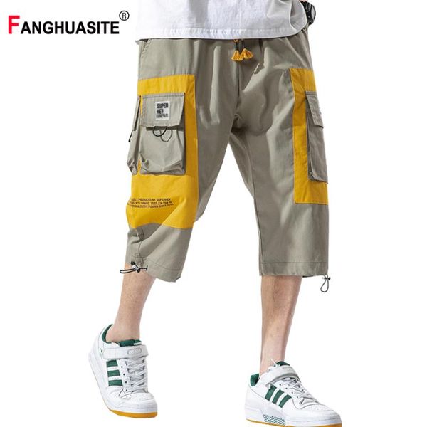 fashion men's cargo pants multi-pocket patchwork letter printed calf length pants summer refreshing loose casual men kx759, Black
fashion men's cargo pants multi-pocket patchwork letter printed calf length pants summer refreshing loose casual men kx759, Black