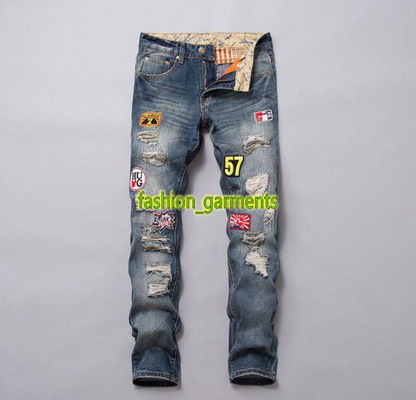 2019 new fashion mens jeans embroidery badge hole trend straight pants mens jeans mens tights blue trousers
2019 new fashion mens jeans embroidery badge hole trend straight pants mens jeans mens tights blue trousers