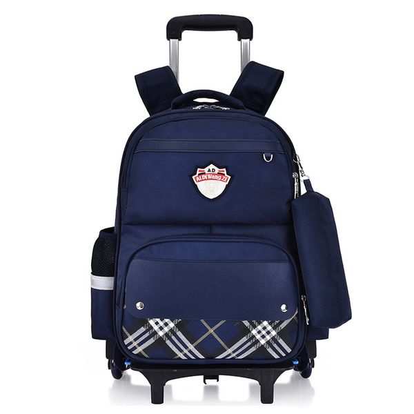pupils' schoolbag removable stair climbing six-wheel drawbar decompression and spine protection backpack
pupils' schoolbag removable stair climbing six-wheel drawbar decompression and spine protection backpack