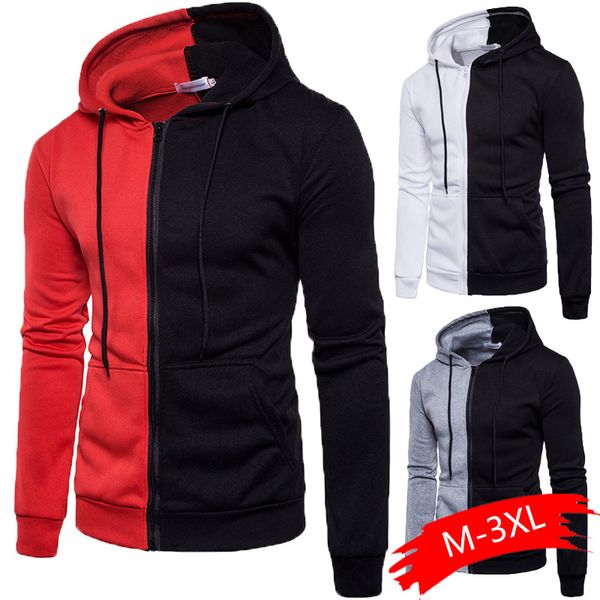 hooded bomber jacket men 2019 sportswear patchwork sweatshirt zipper casual coat mens moletom masculino fleece hoodies tracksuit, Black
hooded bomber jacket men 2019 sportswear patchwork sweatshirt zipper casual coat mens moletom masculino fleece hoodies tracksuit, Black